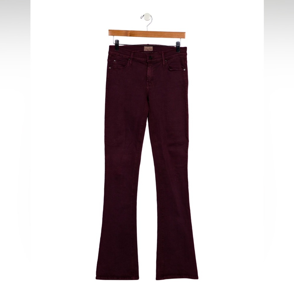 MOTHER Runaway Burgundy Straight Leg Jeans